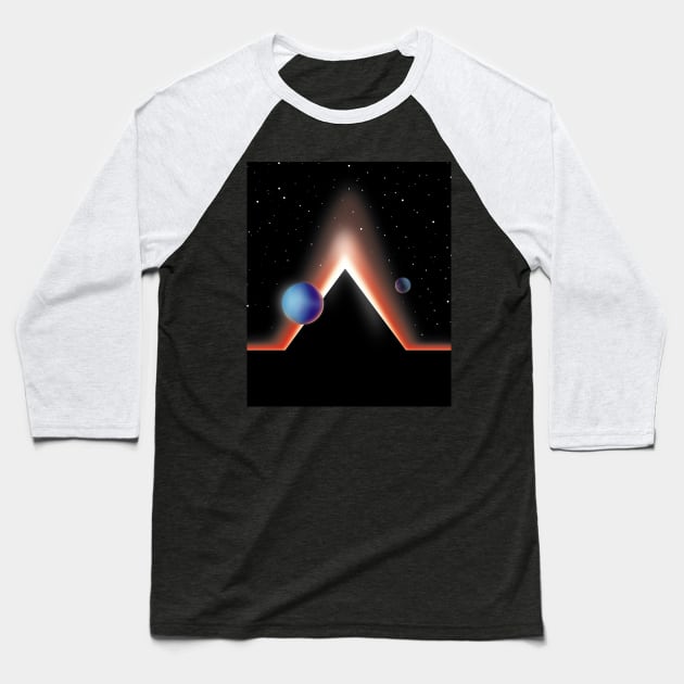 Sci-fi Space Art Baseball T-Shirt by nickemporium1